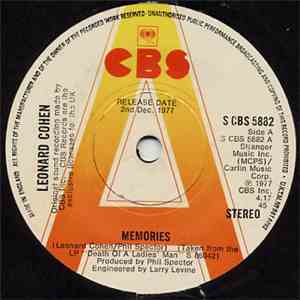 Leonard Cohen - Memories / Don't Go Home With Your Hard-On download flac mp3