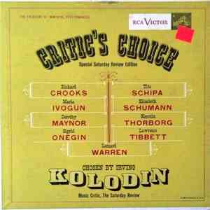 Various - Critic's Choice: A Treasury Of Immortal Performances download flac mp3