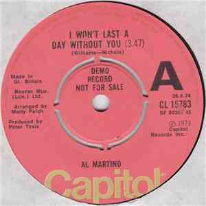 Al Martino - I Won't Last A Day Without You download flac mp3