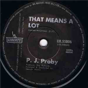 P.J. Proby - That Means A Lot download flac mp3