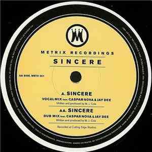 M.J. Cole Feat. Caspar Nova & Jay Dee  - Sincere download flac mp3