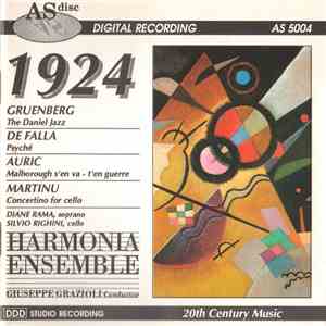 Gruenberg, De Falla, Auric, Martinu / Diane Rama, Silvio Righini, Harmonia Ensemble, Giuseppe Grazioli - 1924 download flac mp3