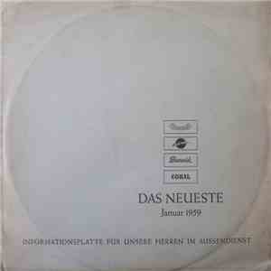 Various - Das Neueste Januar 1959 - Informationsplatte Für Unsere Herren Im Aussendienst download flac mp3
