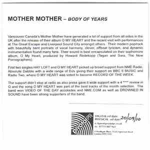 Mother Mother - Body Of Years download flac mp3