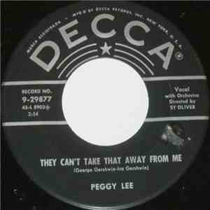 Peggy Lee - They Can't Take That Away From Me download flac mp3