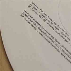 Various - For Your Eyes Only Sampler Two download flac mp3