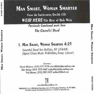 Bob Weir - Man Smart, Woman Smarter download flac mp3