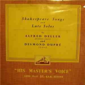Alfred Deller And Desmond Dupré - Shakespeare Songs And Lute Solos download flac mp3