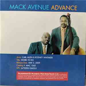 Carl Allen & Rodney Whitaker - Work To Do download flac mp3