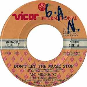 MC Miker "G" - Don't Let The Music Stop download flac mp3