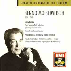 Rachmaninov, Benno Moiseiwitsch - Piano Concerto No.2 - Rhapsody On A Theme Of Paganini - Works For Piano Solo download flac mp3