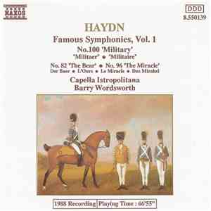 Haydn, Capella Istropolitana, Barry Wordsworth - Famous Symphonies, Vol 1: No.100 'Military' • No.82 'The Bear' • No.96 'The Miracle' download flac mp3