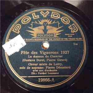 Choeur Mixte De Lutry - Fete Des Vignerons 1927 download flac mp3
