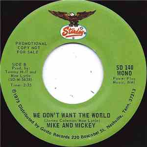 Mike And Mickey - We Don't Want The World flac mp3 download