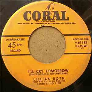 Lillian Roth - I'll Cry Tomorrow / Eadie Was A Lady download flac mp3