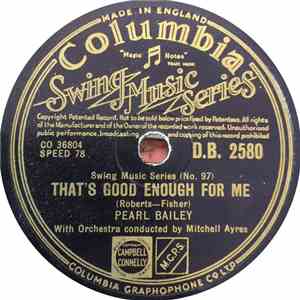 Pearl Bailey / Pearl Bailey And Hot Lips Page - That's Good Enough For Me / Baby, It's Cold Outside flac mp3 download
