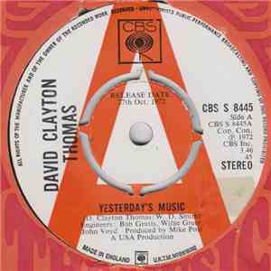 David Clayton-Thomas - Yesterday's Music download flac mp3
