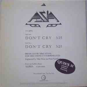Asia  - Don't Cry download flac mp3