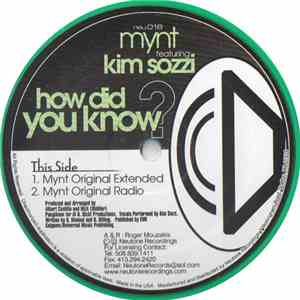 Mynt Featuring Kim Sozzi - How Did You Know? download flac mp3