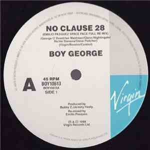 Boy George - No Clause 28 (Emilio Pasquez Space Face Mix) download flac mp3