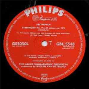 Beethoven, The Hague Philharmonic, Amsterdamer Toonkunst-Chor, Willem Van Otterloo - Symphony No. 9 In D Minor, Op. 125 (Chorale) download flac mp3