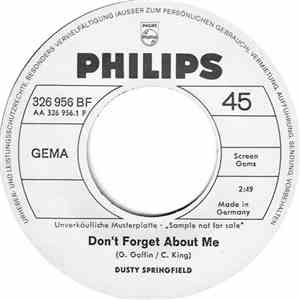 Dusty Springfield - Don't Forget About Me download flac mp3