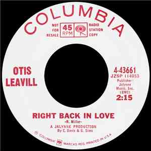 Otis Leavill - Right Back In Love / Keep On Loving download flac mp3