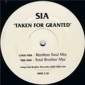 Sia - Taken For Granted download flac mp3