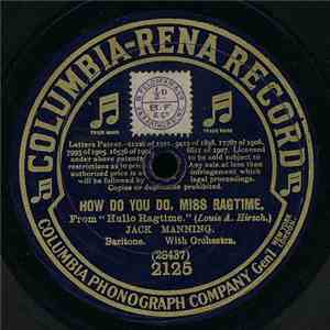 Jack Manning  / Arthur Collins - How Do You Do, Miss Ragtime / Row, Row, Row download flac mp3