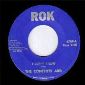 The Contents Are - I Don't Know / Direction Of Mind download flac mp3