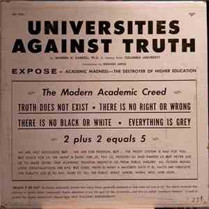 Dr. Warren Carroll, Howard Jarvis - Universities Against Truth download flac mp3