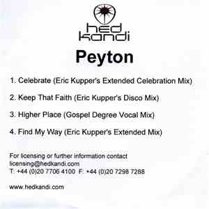 Peyton - Celebrate / Keep The Faith / Higher Place / Find My Way download flac mp3