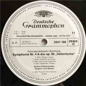 Berliner Philharmoniker, Lorin Maazel - Felix Mendelssohn-Bartholdy Symphonie Nr. 4 / Symphonie Nr. 5 download flac mp3