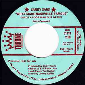 Sandy Sans - What Made Nashville Famous (Made A Poor Man Out Of Me) / A Telephone Call Away download flac mp3