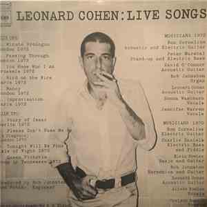 Leonard Cohen - Live Songs download flac mp3
