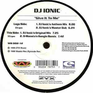 DJ Ionic - Give It To Me download flac mp3