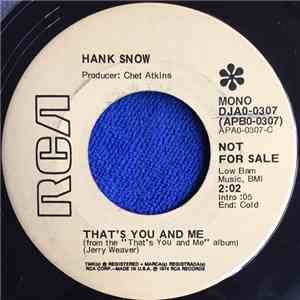 Hank Snow - That's You And Me download flac mp3