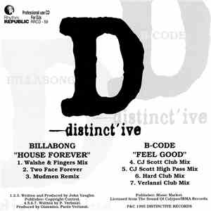 Billabong / B-Code - House Forever / Feel Good download flac mp3