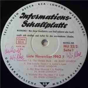 Various - Informations-Schallplatte - Liste November 1962/I download flac mp3