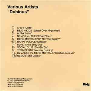 Various - Dubious download flac mp3
