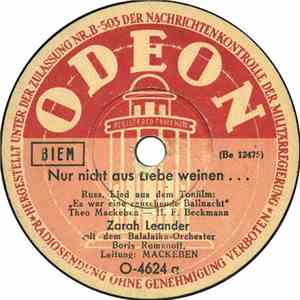 Zarah Leander - Nur Nicht Aus Liebe Weinen ... / Schlafe, Mein Geliebter! download flac mp3