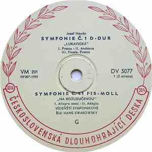 Josef Haydn, Vídeňští Symfonikové, Hans Swarowsky - Symfonie Č. 1 D - Dur „Lukavická‟ / Symfonie Č. 45 Fis - Moll „Na Rozloučenou‟ download flac mp3