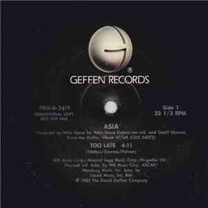 Asia  - Too Late download flac mp3