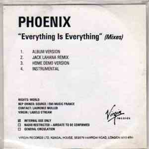 Phoenix - Everything Is Everything (Mixes) download flac mp3