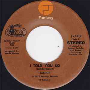 Janice  - I Told You So download flac mp3