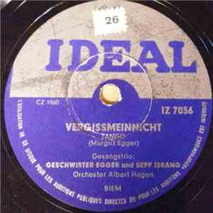 Geschwister Egger Und Sepp Israng, Orchester Albert Hagen - Vergissmeinnicht / Guet Nacht Min Allerliebste download flac mp3