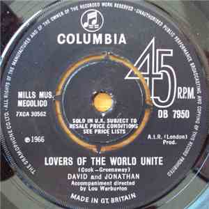 David And Jonathan - Lovers Of The World Unite flac mp3 download