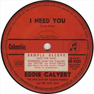 Eddie Calvert "The Man With The Golden Trumpet" - I Need You download flac mp3