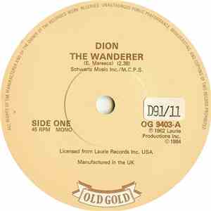 Dion  - The Wanderer / Lovers Who Wander download flac mp3